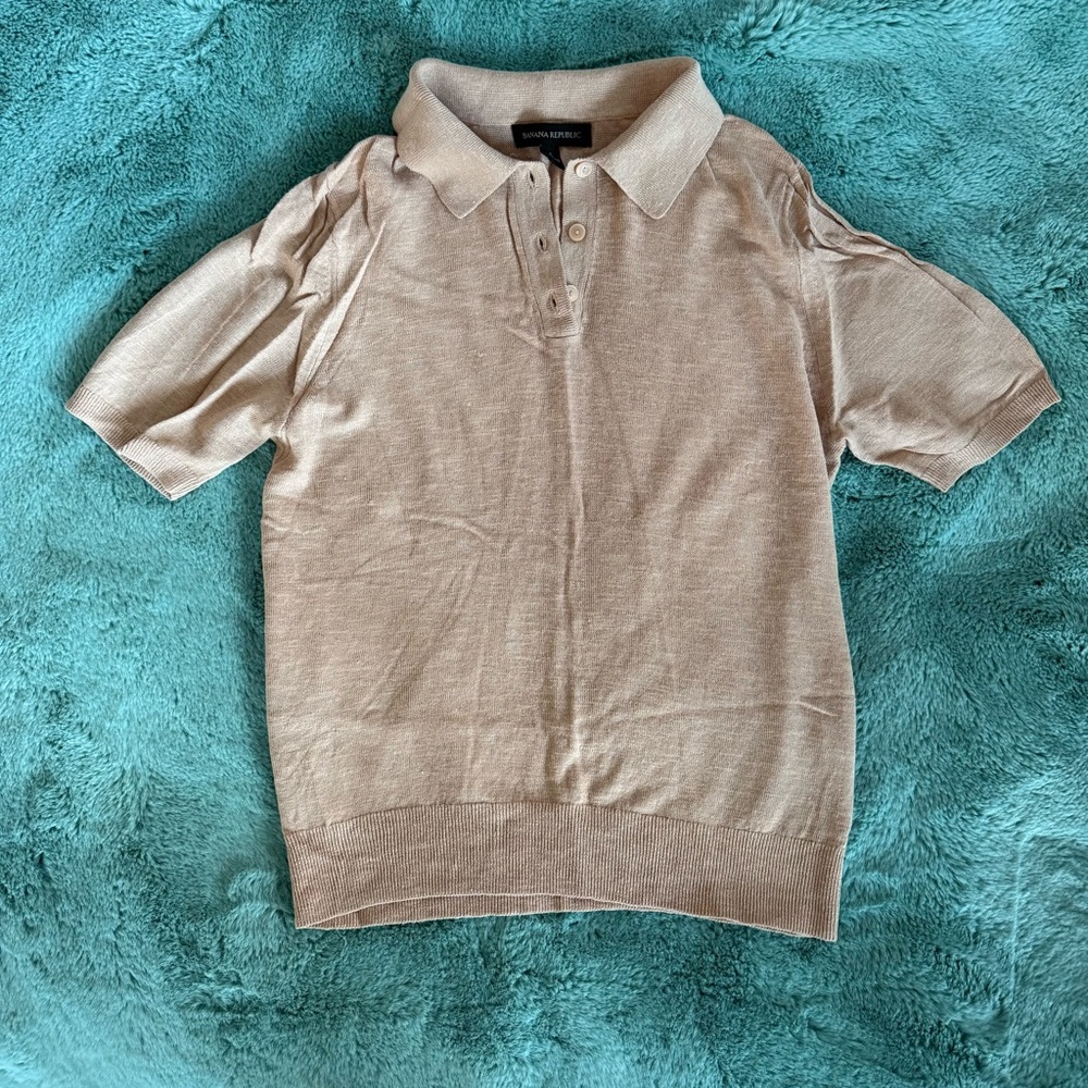 Banana Republic Short Sleeve Sweater Polo